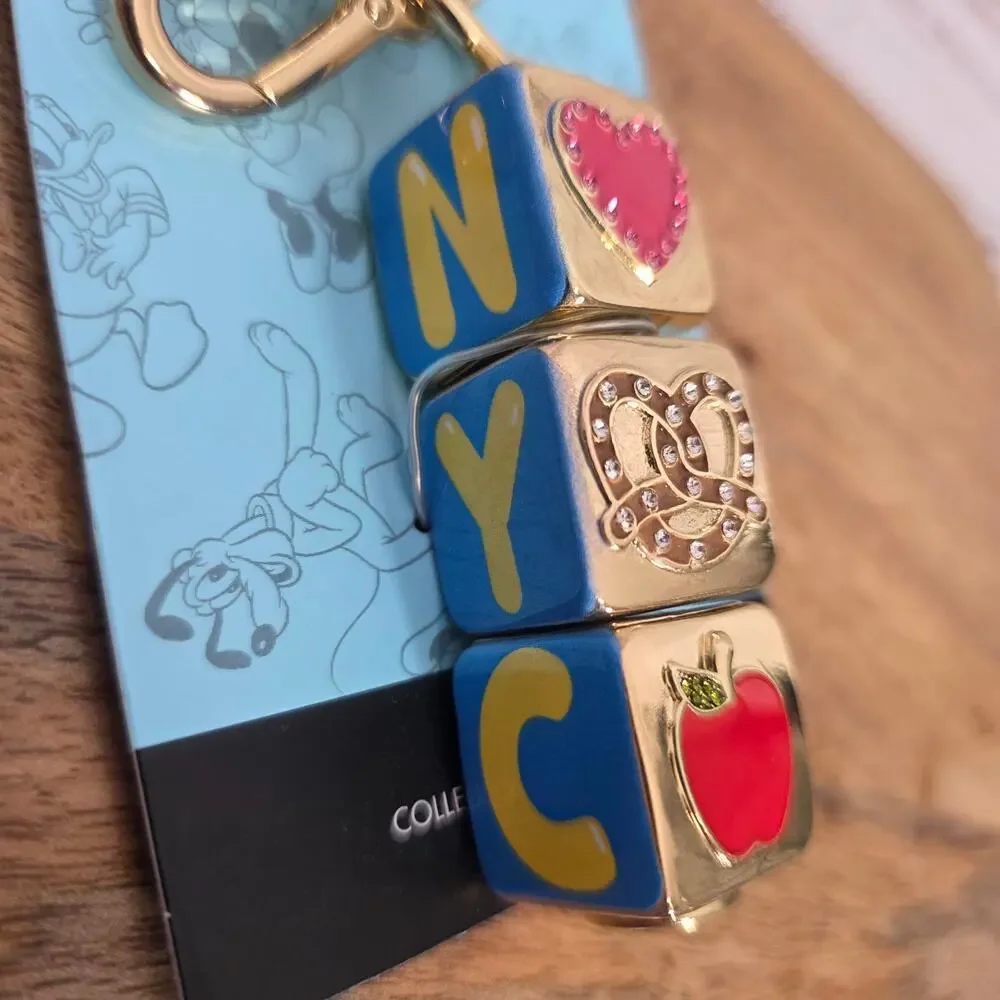 Disney BaubleBar Mickey Mouse & Friend NYC Spinner Keychain NWT